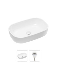 Комплект 2 в 1 Bathroom Sink 21520797 накладная фарфоровая раковина 54 см донный клапан Lavinia boho