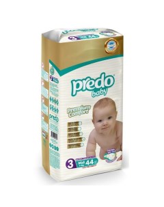 Подгузники для детей Baby Predo Предо 4 9кг 44шт р 3 Predo saglik urunleri sanayi