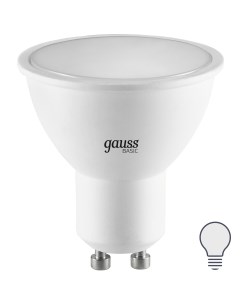 Лампа светодиодная MR16 GU10 170 240 В 6 5 Вт спот матовая 500 лм нейтральный белый свет Gauss