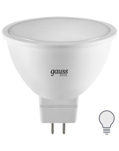 Лампа светодиодная MR16 GU5 3 170 240 В 8 5 Вт спот матовая 700 лм нейтральный белый свет Gauss