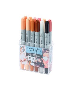 Набор маркеров Ciao Skin Tone 12 цветов Copic