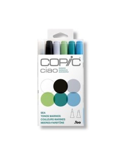 Набор маркеров Ciao Ocean цвета океана 6 штук Copic