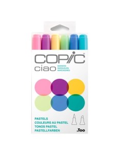 Набор маркеров Ciao Pastel пастельные цвета 6 штук Copic