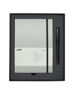 Набор ручка перьевая Al star F Черный Записная книжка твердый переплет А5 черный Lamy