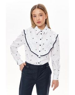 Хлопковая блуза с принтом Junior republic