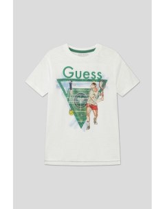 Хлопковая футболка с принтом Guess
