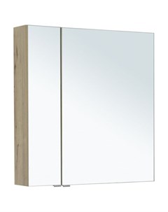 Зеркальный шкаф для ванной Алвита 80 277537 дуб веллингтон Aquanet