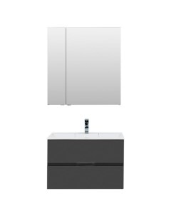 Комплект мебели для ванной Алвита 00241387 серый антрацит Aquanet