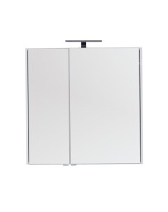 Зеркальный шкаф для ванной Августа 90 белый Aquanet