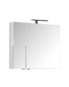 Зеркальный шкаф для ванной Порто 80 белый Aquanet