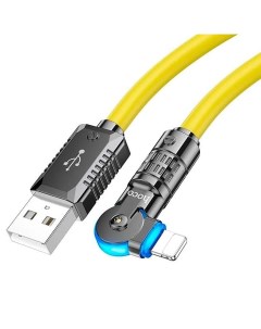 Кабель USB Lightning 8 pin прямой угловой 2 4А 1 2 м желтый U118 Hoco