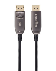 Кабель DisplayPort M DisplayPort M v2 1 4K 8K экранированный 5 м черный серебристый TCG2130 5M Telecom