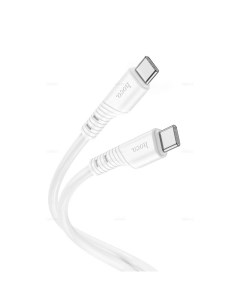 Кабель USB Type C USB Type C быстрая зарядка 3А 1 м белый Crystal X97 Hoco