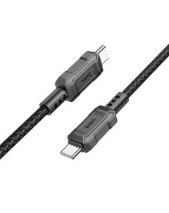 Кабель USB Type C USB Type C экранированный быстрая зарядка 3А 1 м черный Leader X94 Hoco