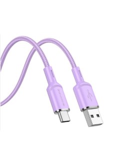 Кабель USB USB Type C быстрая зарядка 3А 1 м фиолетовый Cyber BX90 6974443389654 Borofone