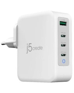 Сетевое зарядное устройство 130 Вт USB 3xUSB type C Quick Charge PD белый JUP43130E J5create