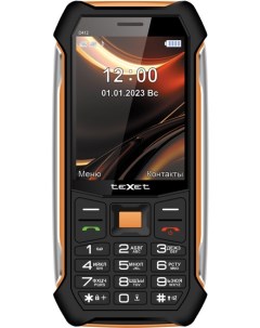 Мобильный телефон TM D412 3 2 320x240 QVGA 32Mb RAM 32Mb 2 Sim 2500 мА ч USB Type C черный оранжевый Texet