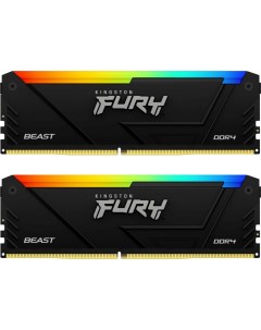 Комплект памяти DDR4 DIMM 32Gb 2x16Gb 3733MHz CL19 1 35V Fury Beast Black RGB KF437C19BB12AK2 32 Ret Kingston