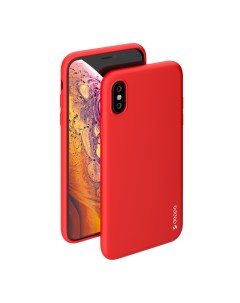 Чехол накладка Gel Color Case для смартфона Apple iPhone X XS красный 31241 Deppa