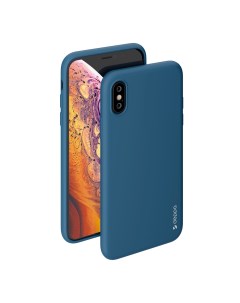 Чехол накладка Gel Color Case для смартфона Apple iPhone X XS синий 31240 Deppa