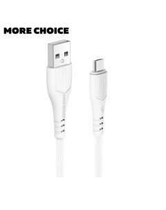 Кабель Micro USB USB 2 4A 1м белый K22m More choice
