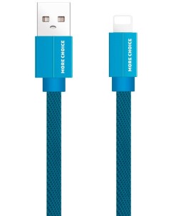 Кабель Lightning 8 pin USB плоский 2 1A 1м синий K20i More choice
