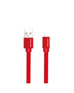 Кабель Lightning 8 pin USB плоский 2 1A 1м красный K20i More choice