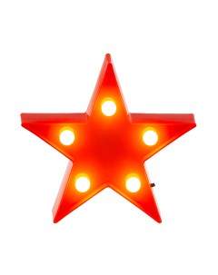 Светильник ночник светодиодный настольный красный Звезда 2 Вт IP20 беспроводной 29274 6 Ritter