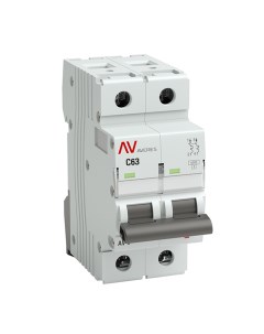 Автоматический выключатель Averes AV 6 2Р 63А тип C 6 кА 230 В на DIN рейку mcb6 2 63C av Ekf