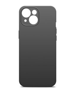 Чехол для Apple iPhone 15 Soft touch с подкладкой из микрофибры черный Miuko