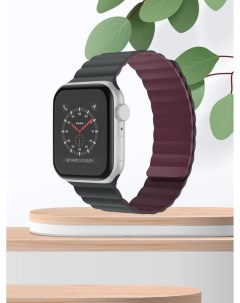 Силиконовый ремешок с магнитной застежкой для Apple Watch 38 40 41mm BLACK ROSE Mutural