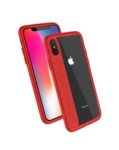 Чехол силиконовый для iPhone X XS Star shadow series protective case красный Hoco