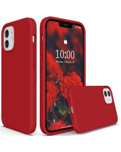 Силиконовый чехол для Apple iPhone 12 mini красный Silicone case