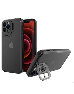 Чехол силиконовый для IPhone 12 Pro 6 1 Lens bracket series матовый черный Hoco