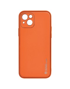 Чехол силиконовый для iPhone 13 6 1 Graceful Leather series оранжевый Hoco