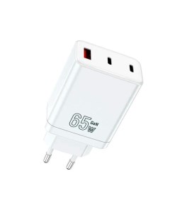 Сетевое зарядное устройство USB A 2xType C 65 Вт White WCRPD33 Tfn
