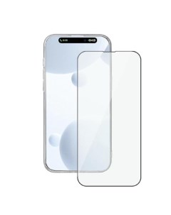 Защитное стекло для смартфона 2 5D Full Glue iPhone 15 Pro черная рамка 2 шт Deppa