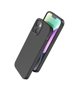 Чехол для iPhone 15 Silicone case Магнитный MagSafe Pure series черный Hoco