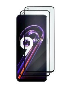 Защитное стекло Realme 9 Pro PLUS черный с рамкой с вырезом для камеры КОМПЛЕКТ 2шт Mobileocean