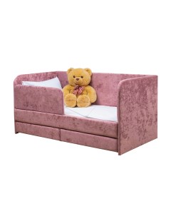 Кровать диван Непоседа 2000 900 розовая 2 а спальных места с защитным бортиком М-стиль