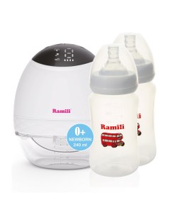 Двухфазный электрический молокоотсос SE500 с двумя бутылочками 240ML Ramili