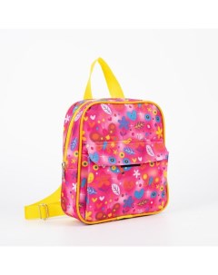 Рюкзак на молнии наружный карман розовый Зфтс