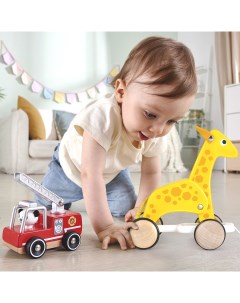 Развивающая игрушка каталка Жираф на веревочке E0920_HP Hape