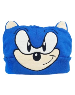 Шапка детская еж Соник Sonic the Hedgehog с ушками и гребнем голубой 54 56 Starfriend