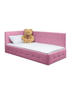 Детская диван кровать Банни ящик для хранения розовый 200х90 см М-стиль