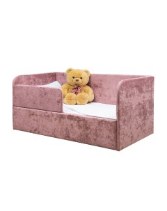 Детская диван кровать Непоседа защитный бортик розовый 200х90 см М-стиль