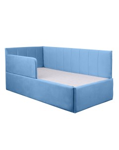 Детская кровать Хагги защитный бортик голубой 160х80 см М-стиль