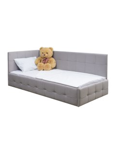 Детская диван кровать Банни ящик для хранения серый 200х90 см М-стиль