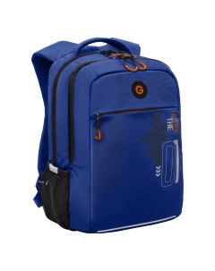 Детский рюкзак с карманом для ноутбука анатомический синий Grizzly
