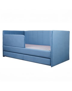 Детская кровать Хагги 2 спальных места защитный бортик голубой 160х80 см М-стиль